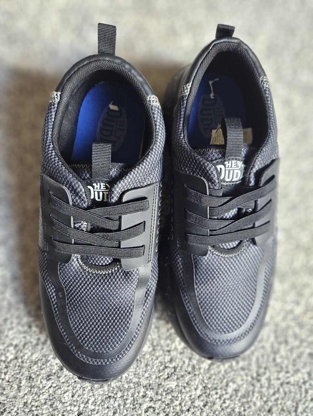 Youth All Black Hey Dudes Size 7 - Picture 1 of 5
